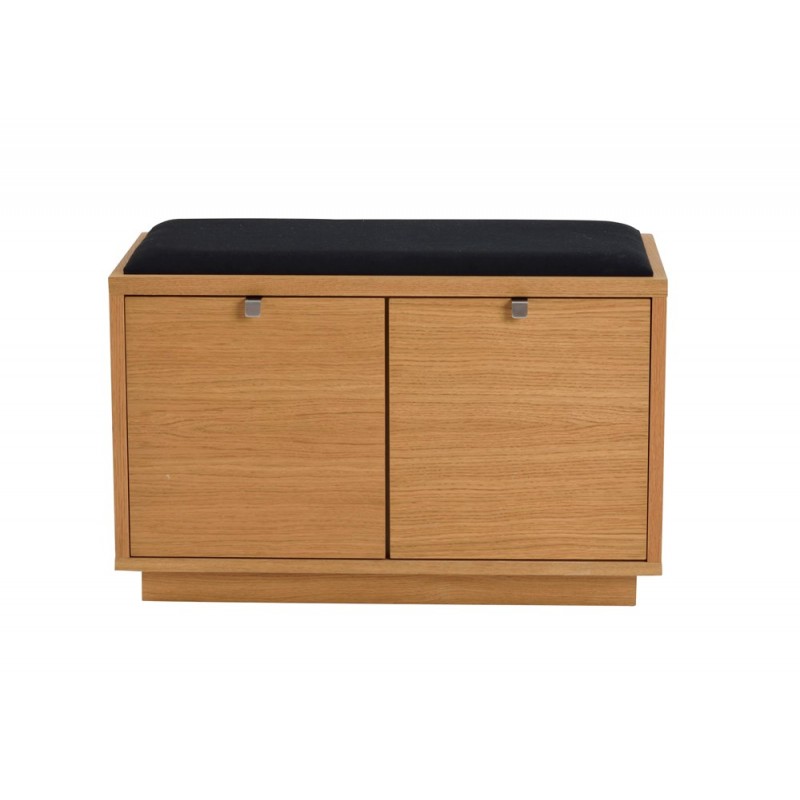 RO Confe Bench 2 Drawers Oak/Black